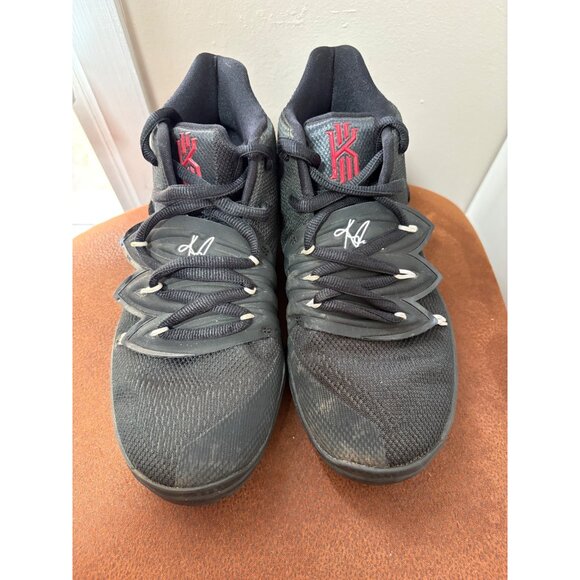 NIKE KYRIE 5 GS BIG KIDS BASKETBALL HI-TOP SHOES BOYS YOUTH SIZE 4Y BLACK-RED - Picture 4 of 9